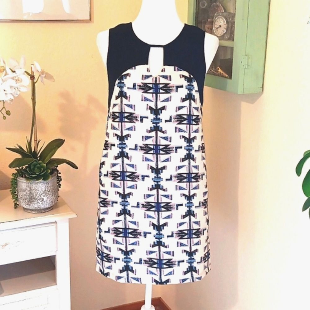 Skies Are Blue Shift Dress. Native Inspired.Coastal. Beachy.